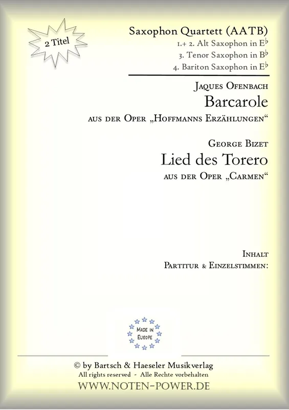 Barcarole / Torero Must-Have