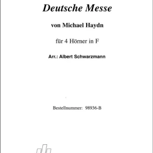 Deutsche Messe für 4 Hörner in F Gratis Versand