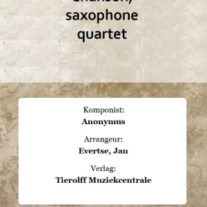 Original Chanson, saxophone quartet