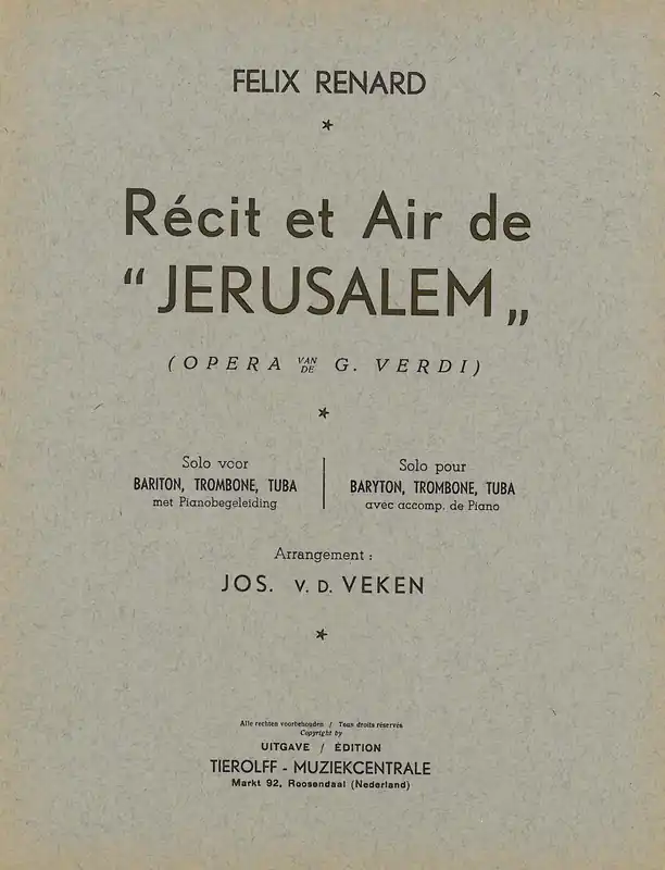 Top-Qualität Récit Et Air De Jerusalem