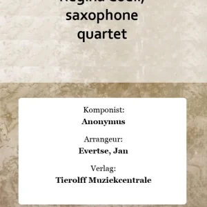 Regina Coeli, saxophone quartet Meistverkauft