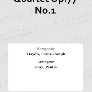 Nur Heute Quartet Op.77 No.1