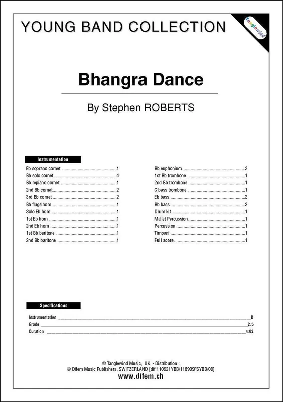 Bhangra Dance (medium version grade 2.5) Ab Werk