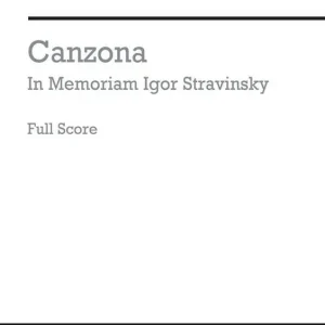 Canzona In Memoriam Igor Stravinsky (Full Score) Heute Kaufen