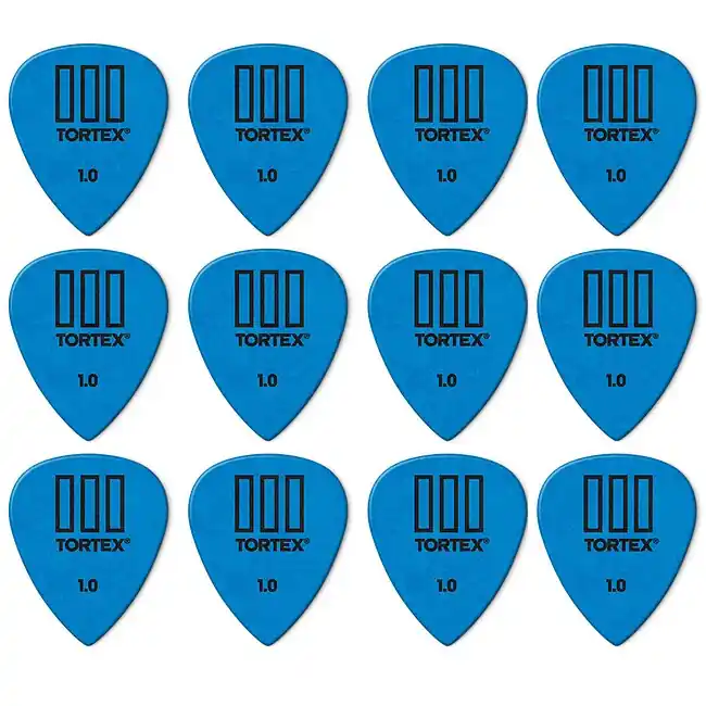 JIM DUNLOP 462 Tortex III Players Pack 1,00mm Plektrum (12 Stück), blau Kracherpreis