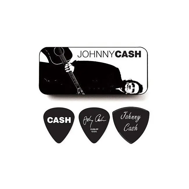 JIM DUNLOP Johnny Cash Legend Collector Tin Box Collector Plektren, heavy (6 Stück) - JCPT02H Preis Gesenkt