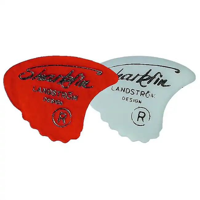 SHARKFIN Sweden Goldprint Red 0,52mm, soft Plektrum, rot (Stück) Großhandel
