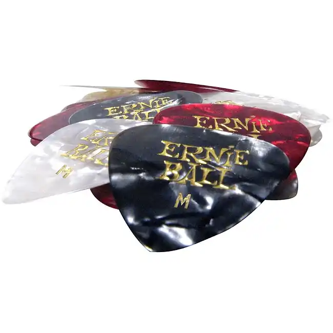 ERNIE BALL 9166 Perloid Picks Medium 0,72 mm Plektren 24Stück Begrenztes Angebot