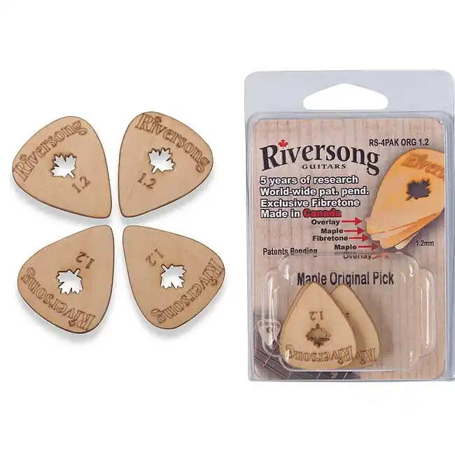 RIVERSONG RS-4 PAK Original 1.2 Ahorn Picks Plektrenpack (4 Stück) / AL Preisreduziert