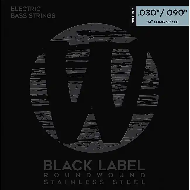 WARWICK Black Label 4 Bass Stainless Steel 030-090 Roundwound. Saiten für E-Bass (40220 XL 4) Geprüft