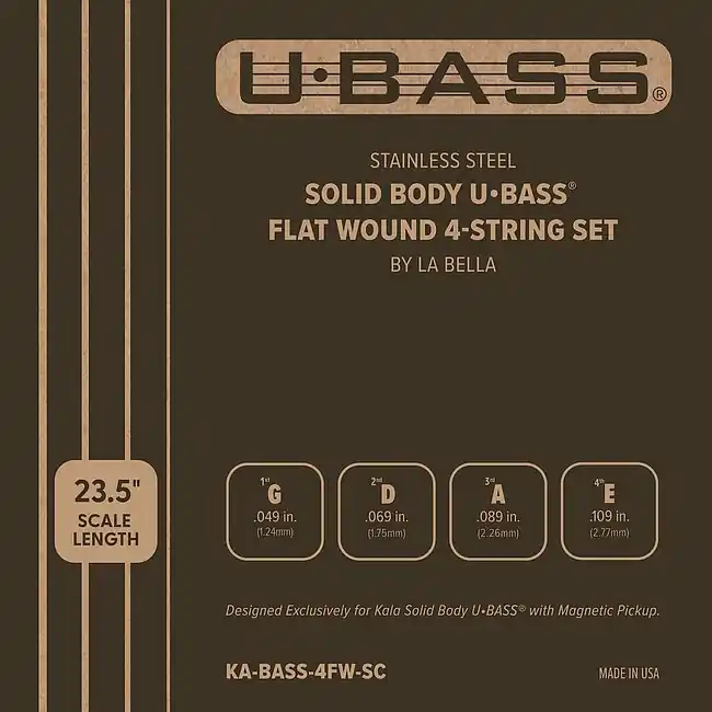 Premium KALA UB METAL 4 FS Bass Solid Flatwound Strings 4 Saiten für E-Bass