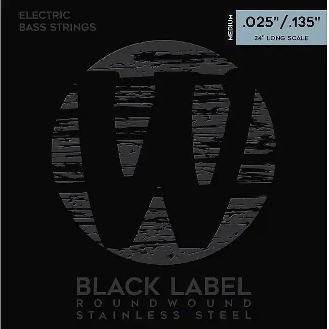 Neuheit WARWICK Black Label 6 Bass Stainless Steel 025-135 Roundwound. Saiten für E-Bass (40401 M 6)