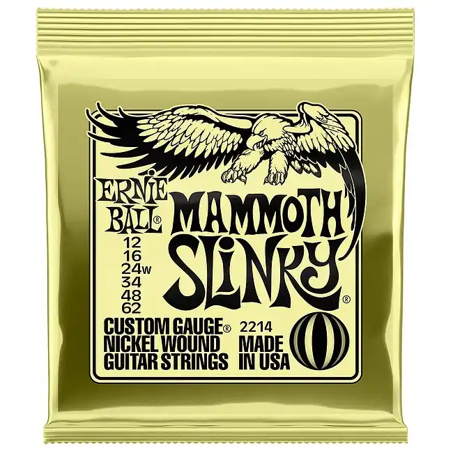 ERNIE BALL 2214 Nickel Wound Mammoth 12-62 Wound Saiten für E-Gitarre Super-Preis