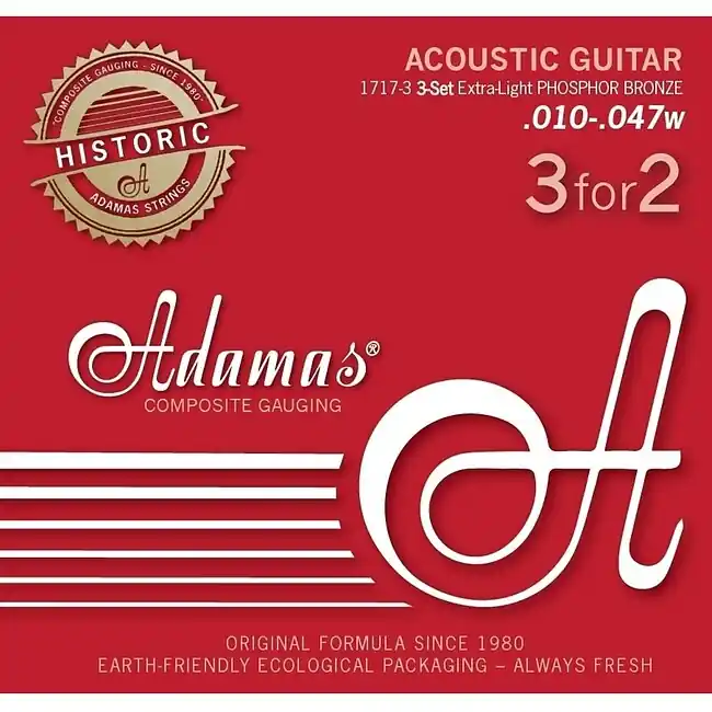 ADAMAS 1717-3 Historic Reissue Extra-Light 010-047 Phosphor Bronze. Saiten für Westerngitarre Limited Edition