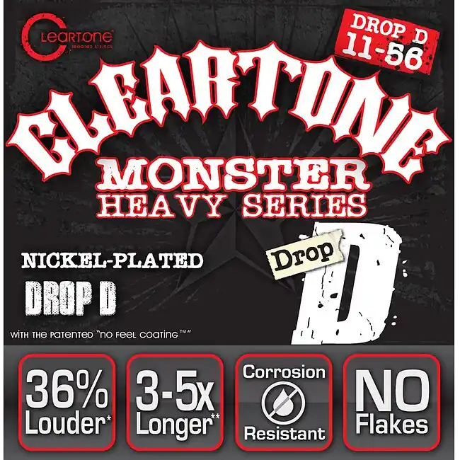 CLEARTONE 9456 Electric EMP Heavy DropD 011-056 Nickel-Plated Steel. Saiten für E-Gitarre Nur Für Kurze Zeit