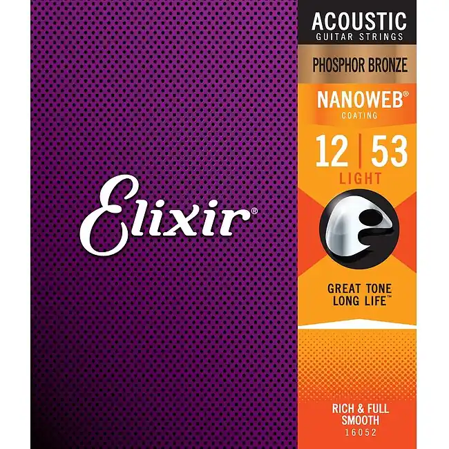 Top-Angebot ELIXIR 16052 Nanoweb Phosphor Bronze 012-053 Anti Rust Plain Steel. Saiten für Westerngitarren.