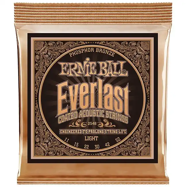 ERNIE BALL 2548 Everlast Phosphor Bronze 011-052 Coated Saiten für Akustikgitarre, Light Rabatt