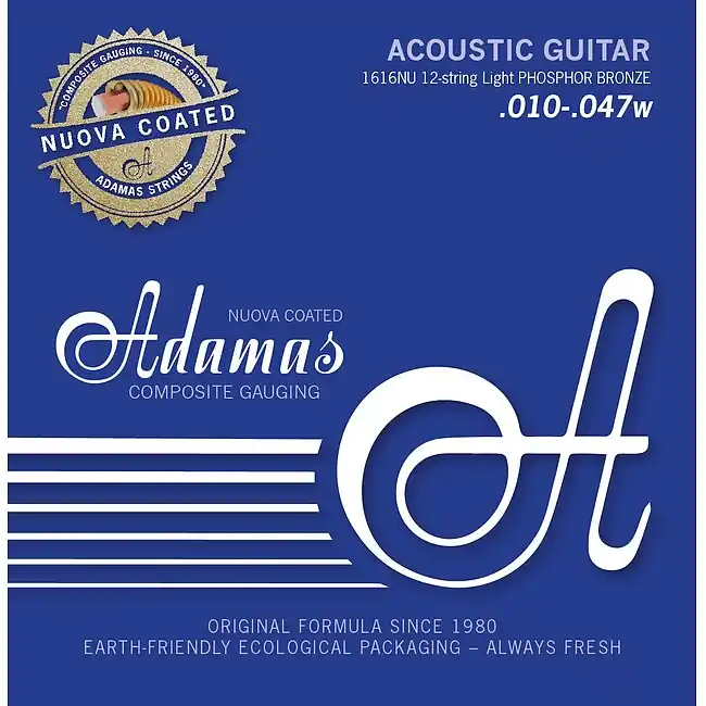 Premium ADAMAS 1616NU Nuova Acoustic 12-string Li. 010-047 Phosphor Bronze beschichtet. Saiten Westerngitarre
