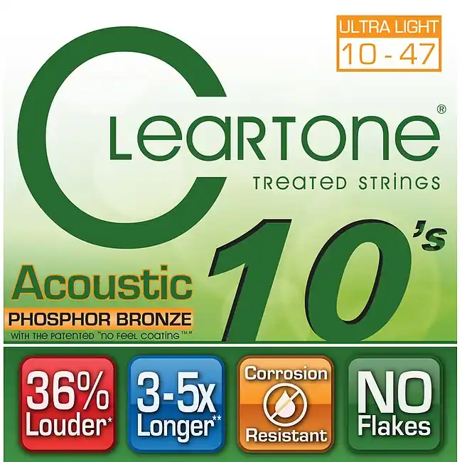 Heißes Angebot CLEARTONE 7410 Acoustic EMP Ultra Light 010-047 Phosphor/Bronze. Saiten für Westerngitarre
