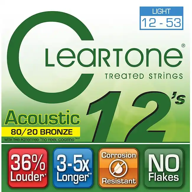 CLEARTONE 7612 Acoustic EMP Bronze LI 012-053 80/20 Bronze. Saiten für Westerngitarre Schneller Versand