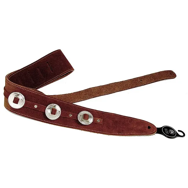 Online Kaufen PLANET WAVES 25SSC01 Western Conchos Leder Gitarrengurt (64mm), braun