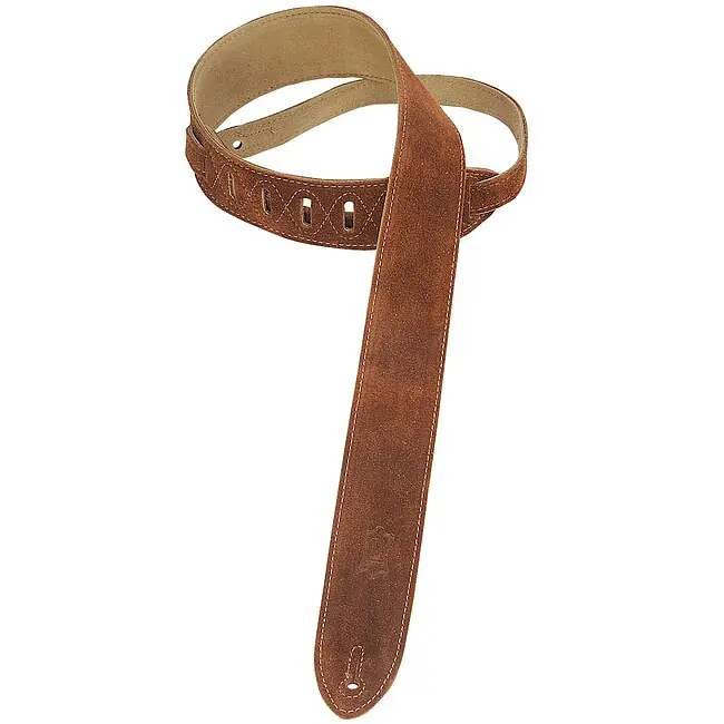 Online Kaufen LEVYS MS12-BRN Suede Leather Serie Leder-Gitarrengurt (50mm), braun