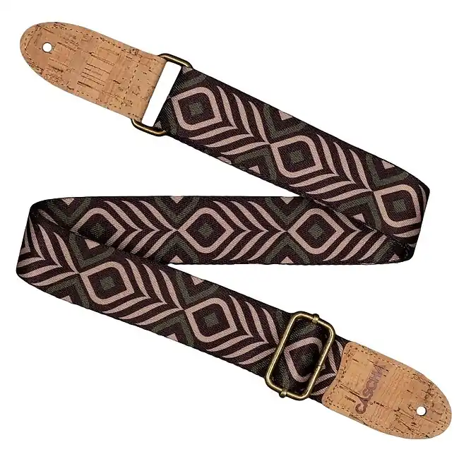 CASCHA CGS-VC9 Vegan Cork Green Chevron Gitarrengurt 50mm Sichere Zahlung