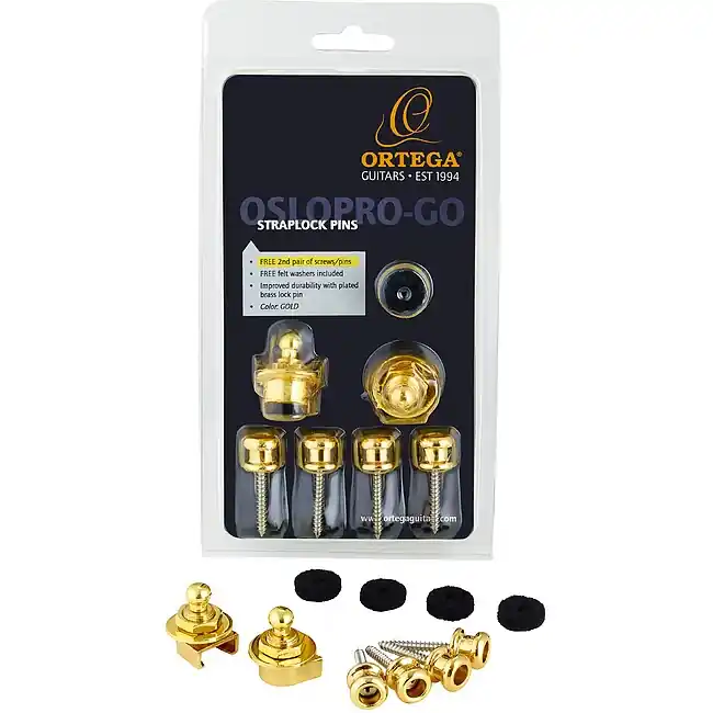 ORTEGA OSLOPRO-GO Strap Lock inkl. 2 Schrauben/Pin-Paar, gold Knallerangebot