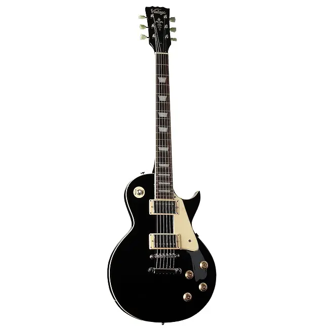 VINTAGE V100BLK E-Gitarre, gloss black Finale Aktion