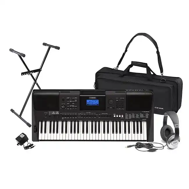 YAMAHA PSR-E473 Portatone Bundle 3 Keyboard inkl. Stativ, Kopfhörer, Tasche Sofort Bestellen