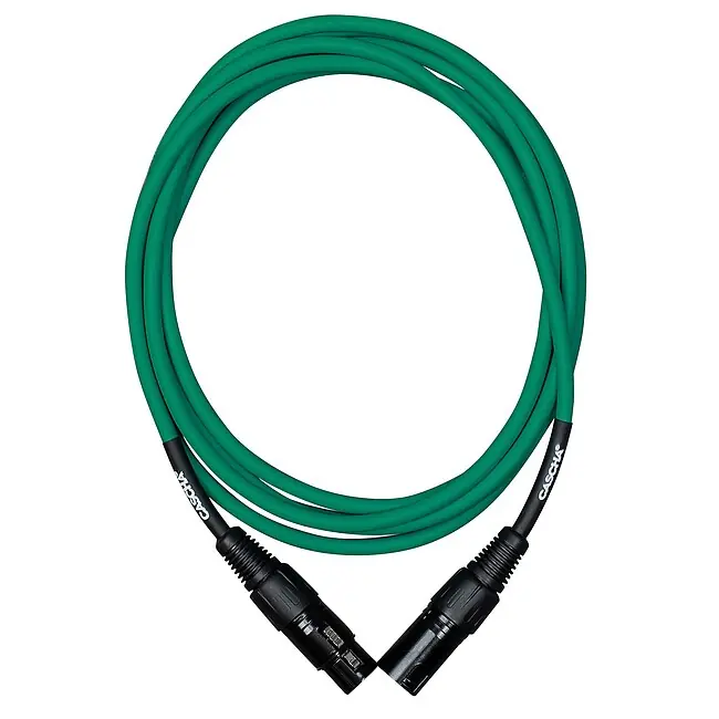 Abverkauf CASCHA CCS-M1GR2 Standard Line Mikrofonkabel XLRm-XLRf Green, 2m