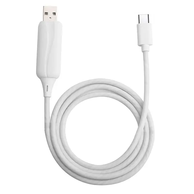 Q-BIT Floating Power Cable USB auf USB Typ C white Lade- und Datenkabel mit Effektlicht Preisreduziert