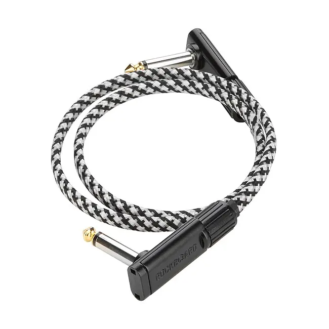ROCKBOARD RBO CAB PC F 30 SPT Salt&Pepper Flat Patch Cable WKlm-WKlm 30cm Neu Im Sortiment