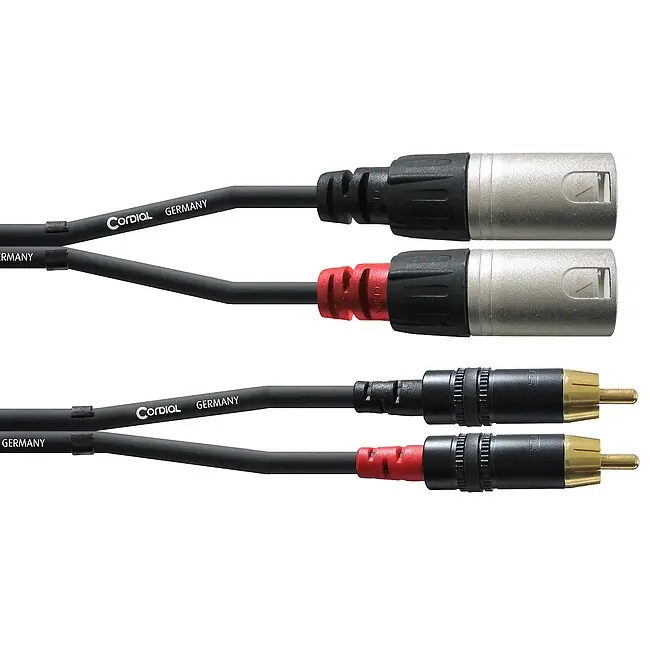 CORDIAL CFU 1,5 MC Essentials Line Linekabel 2x XLRm - 2x RCAm, 1,5m Letzte Chance