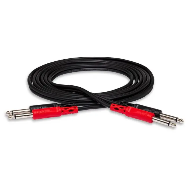 Ausverkauf HOSA CPP-206 Dualkabel 2x 6,3mm Klm - 2x 6,3mm Klm, 6m