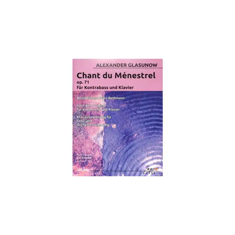 Neue Kollektion Glasunow Chant du Menestrel op 71 Kontrabass Klavier CFS4639