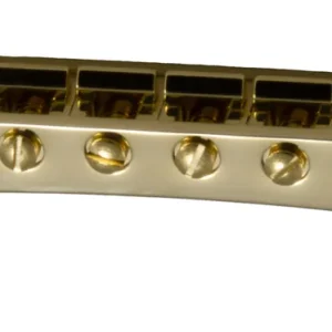 Kostenloser Rückversand Grover 521G Tune-O-Matic Guitar Bridge (Unnotched) - Gold