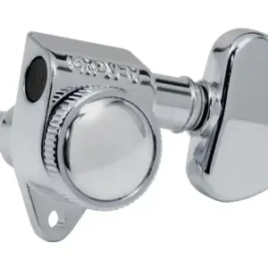 Grover 502C Roto-Grip Locking Rotomatics with Round Button - Single Guitar Machine Head, 1 Piece, Bass Side (Left) - Chrome Letzte Chance