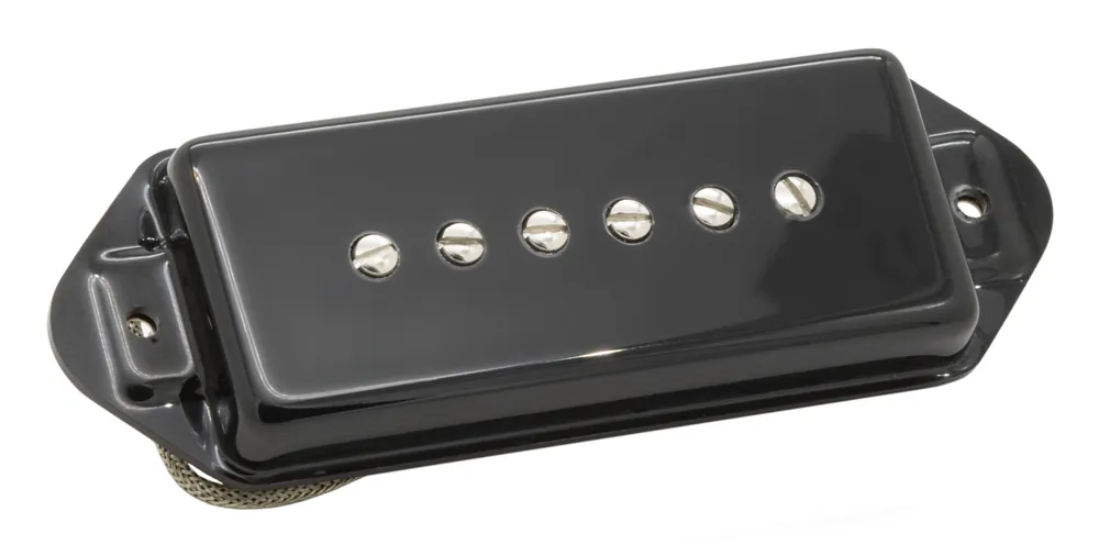Neue Kollektion Seymour Duncan Antiquity Retrospec'd P90 Dog-Ear - Neck Pickup - Black