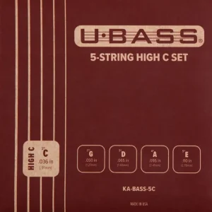 Expressversand Kala U-Bass Roundwound String Set, 5-String, High C