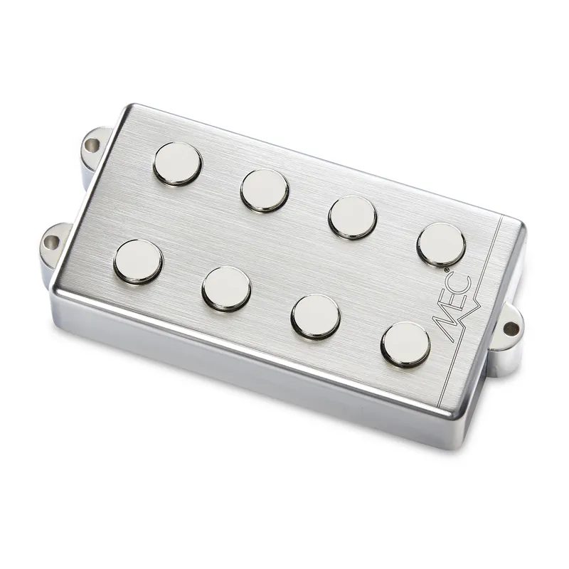 Original MEC Passive MM-Style Bass Pickup, Metal Cover, 4-String - Brushed Chrome