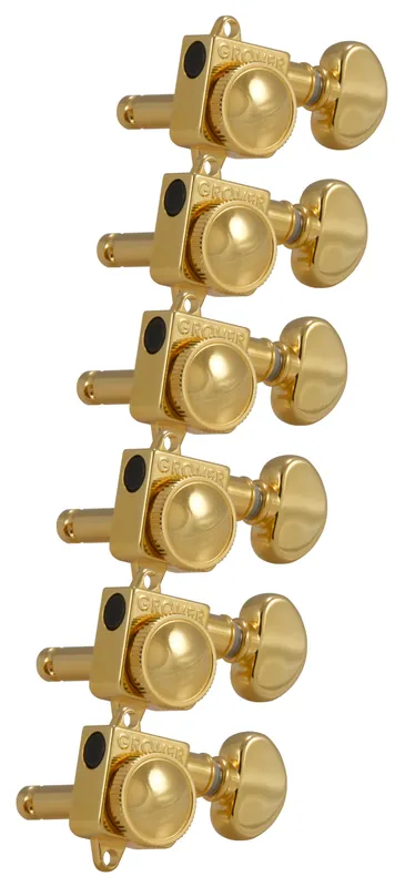 Billig Grover 505FVG Roto-Grip Locking Rotomatics for Vintage F-Style Tuners - Guitar Machine Heads, 6-in-Line, Bass Side (Left) - Gold