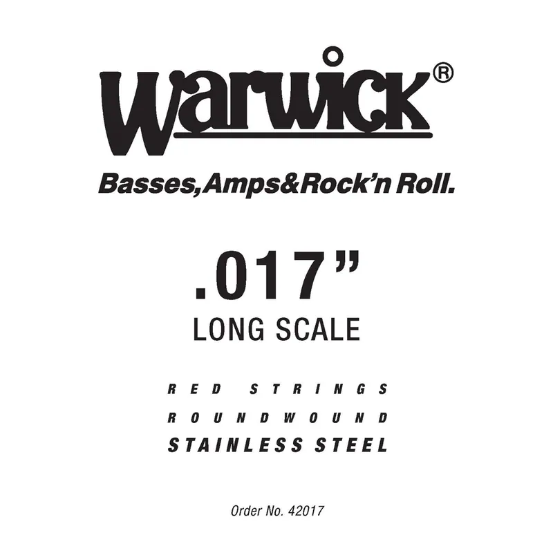 Warwick Red Strings Bass Strings, Stainless Steel - Bass Single String, .017", Long Scale, Plain Mega-Angebot