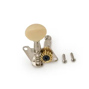 Saisonangebot Kala Spare Parts - Machine Head, Open Gear, Creme Knob, Left - Chrome