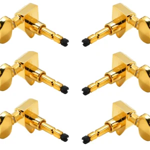 Nur Für Kurze Zeit Grover 602G Tip Lock Locking Rotomatics with Round Button - Guitar Machine Heads, 3 + 3 - Gold
