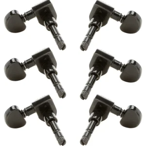 Jetzt Zugreifen Grover 602B Tip Lock Locking Rotomatics with Round Button - Guitar Machine Heads, 3 + 3 - Black