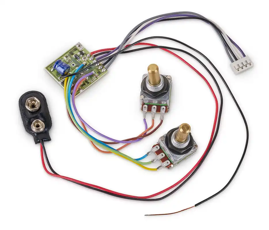 MEC 2-Way Electronics, for Active Pickups, Bass / Treble Controls only Schneller Versand