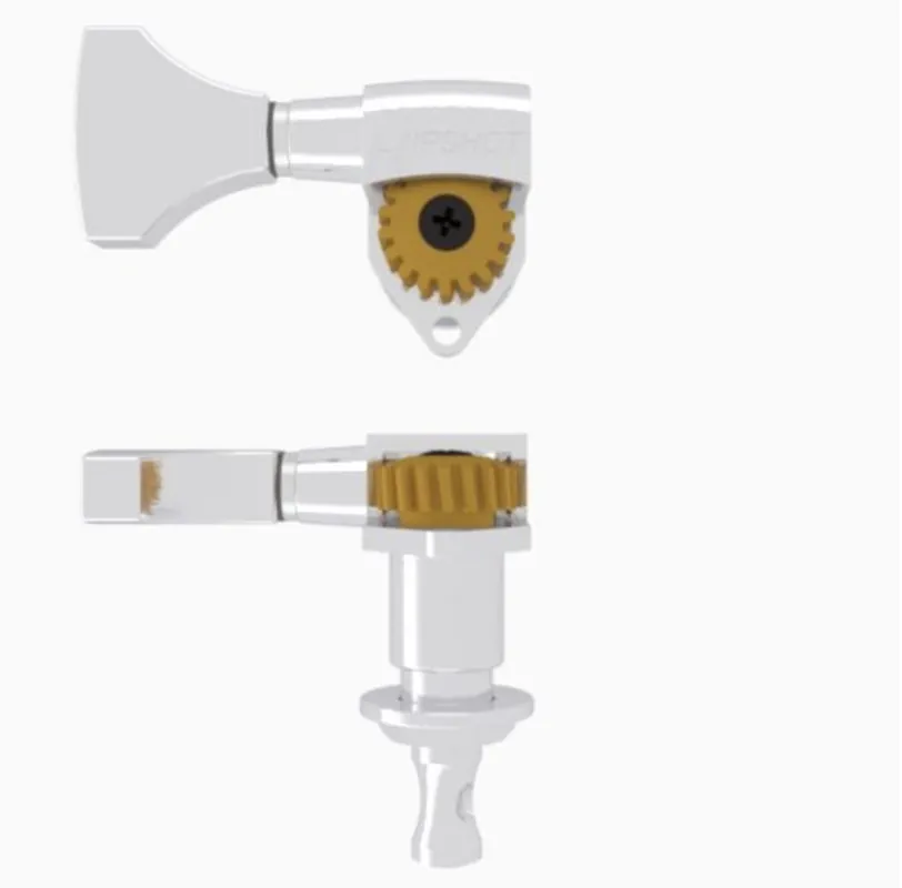 Billig Hipshot Classic Open Guitar Tuning Machines - Treble Side (Right) - Chrome