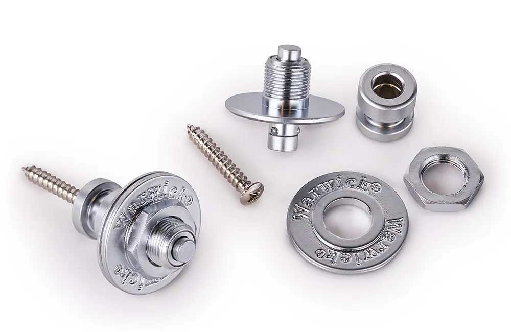 Framus & Warwick - Warwick-Style Security Lock System, Set (2 pcs) - Satin Chrome Wochenendangebot